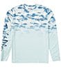 Color:Fresh Mint - Image 1 - Aquatic Journey Fade Long-Sleeve Aquatic Journey Fade T-Shirt