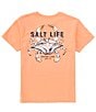 Color:Grapefruit - Image 1 - Big Boys 8-20 Short Sleeve By The Bushel Graphic T-Shirt