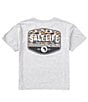 Color:Athletic Heather - Image 1 - Big Boys 8-20 Short Sleeve Graphic Logo T-Shirt