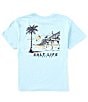 Color:Sky Blue - Image 1 - Big Boys 8-20 Short Sleeve Pier Side Graphic T-Shirt