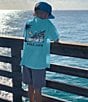 Color:Sky Blue - Image 3 - Big Boys 8-20 Short Sleeve Pier Side Graphic T-Shirt