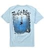 Color:Blue Stone - Image 1 - Hook Line And Sinker Fade Short Sleeve Pocket T-Shirt