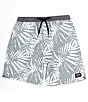Color:Sleet Grey - Image 1 - Jungle Vibes Stretch Poplin 18#double; Outseam Volley Board Shorts