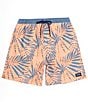 Color:Grapefruit - Image 1 - Jungle Vibes Stretch Poplin 18#double; Outseam Volley Board Shorts