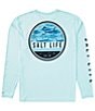 Color:Light Aruba Heather - Image 1 - Long Sleeve Marlin Retreat SLX Performance Graphic T-Shirt
