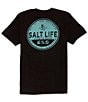 Color:Black - Image 1 - Ocean To Ocean Short-Sleeve Graphic T-Shirt