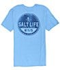 Color:Chambray - Image 1 - Ocean To Ocean Short-Sleeve Graphic T-Shirt