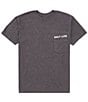Color:Charcoal Heather - Image 2 - Short Sleeve Aquatic Journey Fade Heathered Graphic T-Shirt