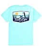 Color:Aruba Blue - Image 1 - Short Sleeve Doggy Paddle Graphic T-Shirt