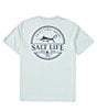 Color:Fresh Mint - Image 1 - Short Sleeve Dragnet SLX Performance Graphic T-Shirt