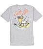 Color:Athletic Heather - Image 1 - Short Sleeve Gone Fishing Heathered Graphic T-Shirt