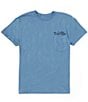 Color:Coastal Blue - Image 2 - Short Sleeve Old School Pocket Graphic T-Shirt