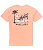 Color:Grapefruit - Image 1 - Short Sleeve Pierside Graphic Design T-shirt