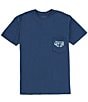 Color:Washed Navy - Image 2 - Short Sleeve Reel Wicked Pocket Graphic T-Shirt