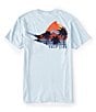 Color:Blue Stone - Image 1 - Short Sleeve Sailfish Scenic Graphic T-Shirt