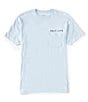 Color:Blue Stone - Image 2 - Short Sleeve Sailfish Scenic Graphic T-Shirt