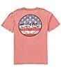 Color:Mineral Red - Image 1 - Short Sleeve Sea Stars & Stripes Graphic T-Shirt