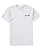 Color:Athletic Heather - Image 2 - Short Sleeve Striper Glory Americana Heathered Graphic T-Shirt