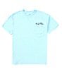 Color:Sky Blue - Image 2 - Short Sleeve Striper Glory Americana Graphic T-Shirt