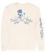 Color:Chalk - Image 1 - Skull And Poles Long Sleeve Graphic T-Shirt
