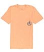 Color:Grapefruit - Image 2 - Skull And Poles Short Sleeve Graphic Pocket T-Shirt