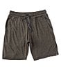 Color:Black Heather - Image 1 - Stride 19#double; Outseam Heathered-Knit Shorts