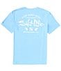 Color:Azure Heather - Image 1 - Watermans Trifecta Graphic Short Sleeve Rashguard T-Shirt