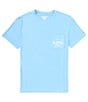 Color:Azure Heather - Image 2 - Watermans Trifecta Graphic Short Sleeve Rashguard T-Shirt