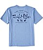 Color:Harbor Blue Heather - Image 1 - Watermans Trifecta Graphic Short-Sleeve Rashguard T-Shirt