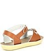 Color:Tan - Image 2 - Girls' Sun-San Surfer Water Friendly Leather Alternative Closure Sandals (Youth)