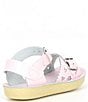 Color:Shiny Pink - Image 2 - Girls' Sun-San Sweetheart Water Friendly Leather Sandals (Toddler)