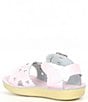 Color:Shiny Pink - Image 3 - Girls' Sun-San Sweetheart Water Friendly Leather Sandals (Toddler)
