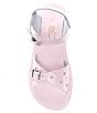 Color:Shiny Pink - Image 5 - Girls' Sun-San Sweetheart Water Friendly Leather Sandals (Toddler)