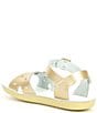 Color:Gold - Image 3 - Girls' Sun-San Sweetheart Water Friendly Leather Sandals (Toddler)