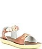 Color:Rose Gold - Image 1 - Girls' Surfer Water Friendly Leather Alternative Closure Sandals (Youth)