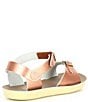 Color:Rose Gold - Image 2 - Girls' Surfer Water Friendly Leather Alternative Closure Sandals (Youth)