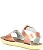 Color:Rose Gold - Image 3 - Girls' Surfer Water Friendly Leather Alternative Closure Sandals (Youth)