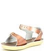 Color:Rose Gold - Image 4 - Girls' Surfer Water Friendly Leather Alternative Closure Sandals (Youth)