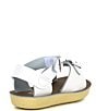 Color:White - Image 2 - Girls' Surfer Water Friendly Leather Alternative Closure Sandals (Infant)