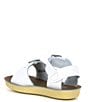 Color:White - Image 3 - Girls' Surfer Water Friendly Leather Alternative Closure Sandals (Infant)