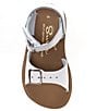Color:White - Image 5 - Girls' Surfer Water Friendly Leather Alternative Closure Sandals (Infant)