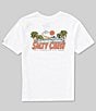 Color:White - Image 1 - Big Boys 8-20 Short Sleeve Tropical Graphic T-Shirt