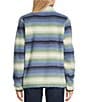 Salty Crew Calm Seas Long Sleeve Sherpa Striped Pullover, Color:Blue Horizon - Image 2