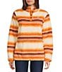 Salty Crew Calm Seas Long Sleeve Sherpa Striped Pullover - Image 5