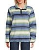 Salty Crew Calm Seas Long Sleeve Sherpa Striped Pullover - Image 1