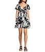 Salty Crew Dreamland Flutter Sleeve Printed Mini Dress - Image 1