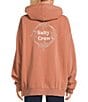 Salty Crew Respect Long Sleeve Oversized Hooded Fleece Zip-Up Sweatshirt, Color:Sierra - Image 2