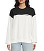 Salty Crew Sail Away Long Sleeve Color Block Fleece Sweatshirt, Color:Black - Image 1