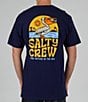 Color:Navy - Image 1 - Seaside Short Sleeve Graphic T-Shirt