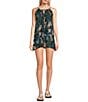 Salty Crew Shore Break Printed Mini Dress, Color:Black Tropic - Image 1